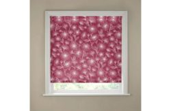 Floral Blackout Roller Blind - 3ft - Red.